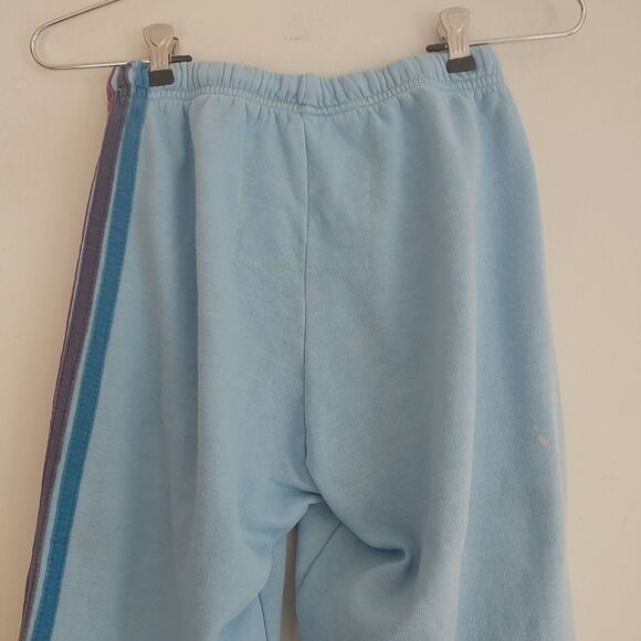 Aviator Nation Sweatpants Joggers Womens XS Blue 5-Stripe*Stains - Picture 6 of 13